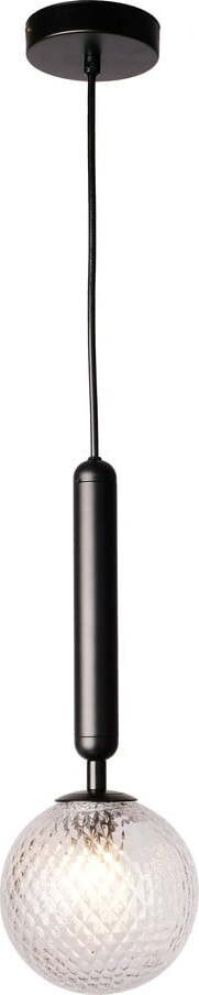 Černé závěsné svítidlo SULION Musa, výška 150 cm