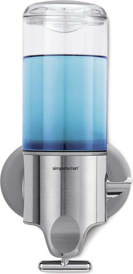 Nástěnný dávkovač mýdla z nerezové oceli ve stříbrné barvě 440 ml - simplehuman