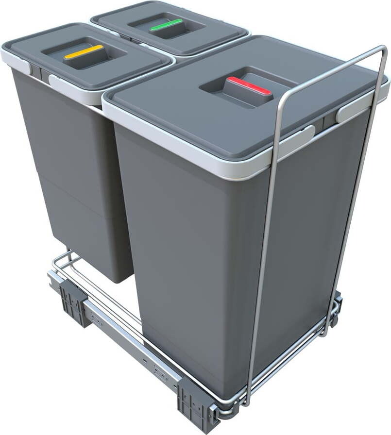 Plastový odpadkový koš na tříděný odpad/vestavěný 24 + 8 + 8 l Ecofil - Elletipi
