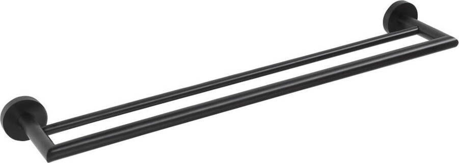 Černý mosazný držák na ručníky Sapho X-Round, šířka 65 cm