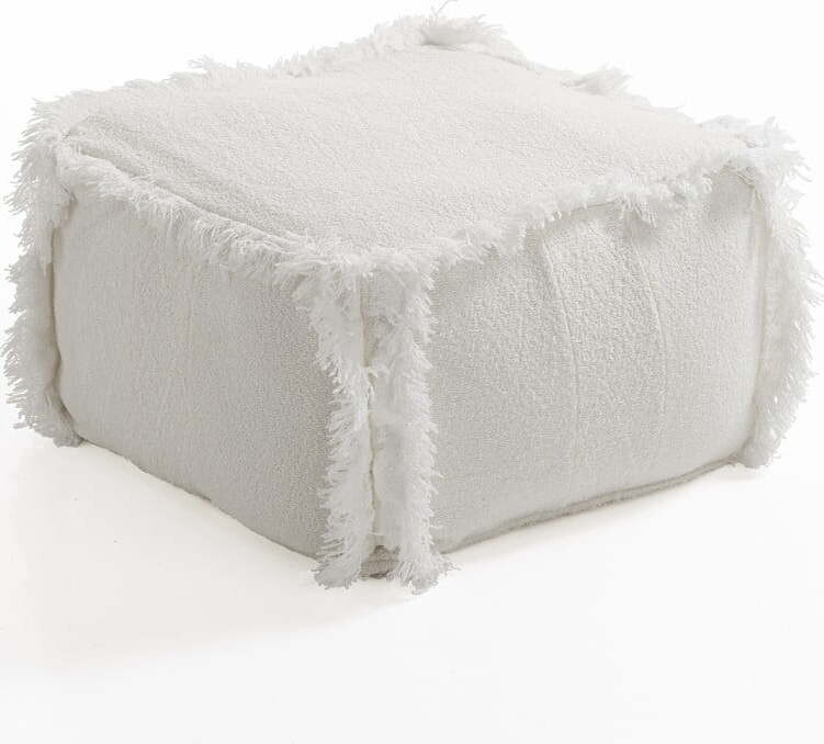 Bílý bavlněný sedací puf Tomasucci Koko