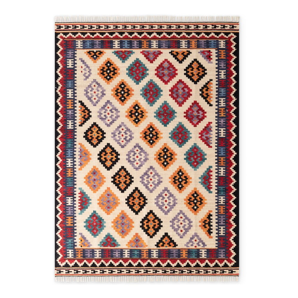 Červený oboustranný ručně tkaný vlněný koberec 200x290 cm Kamal Kian – Nouristan