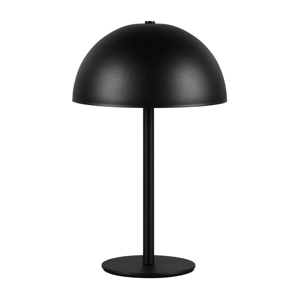 Matně černá LED stolní lampa s kovovým stínidlem (výška 21 cm) Munoz – Trio