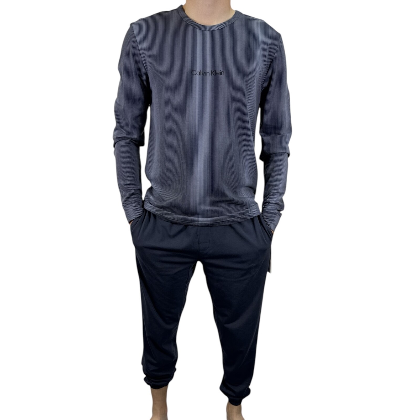 Calvin Klein L/S JOGGER SET Pánské pyžamo XL 000NM2178EMZX