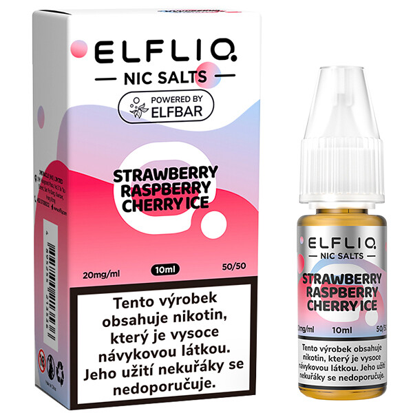 Liquid Elfliq Nic Salt 10ml Strawberry Raspberry Cherry Ice 20mg/ml
