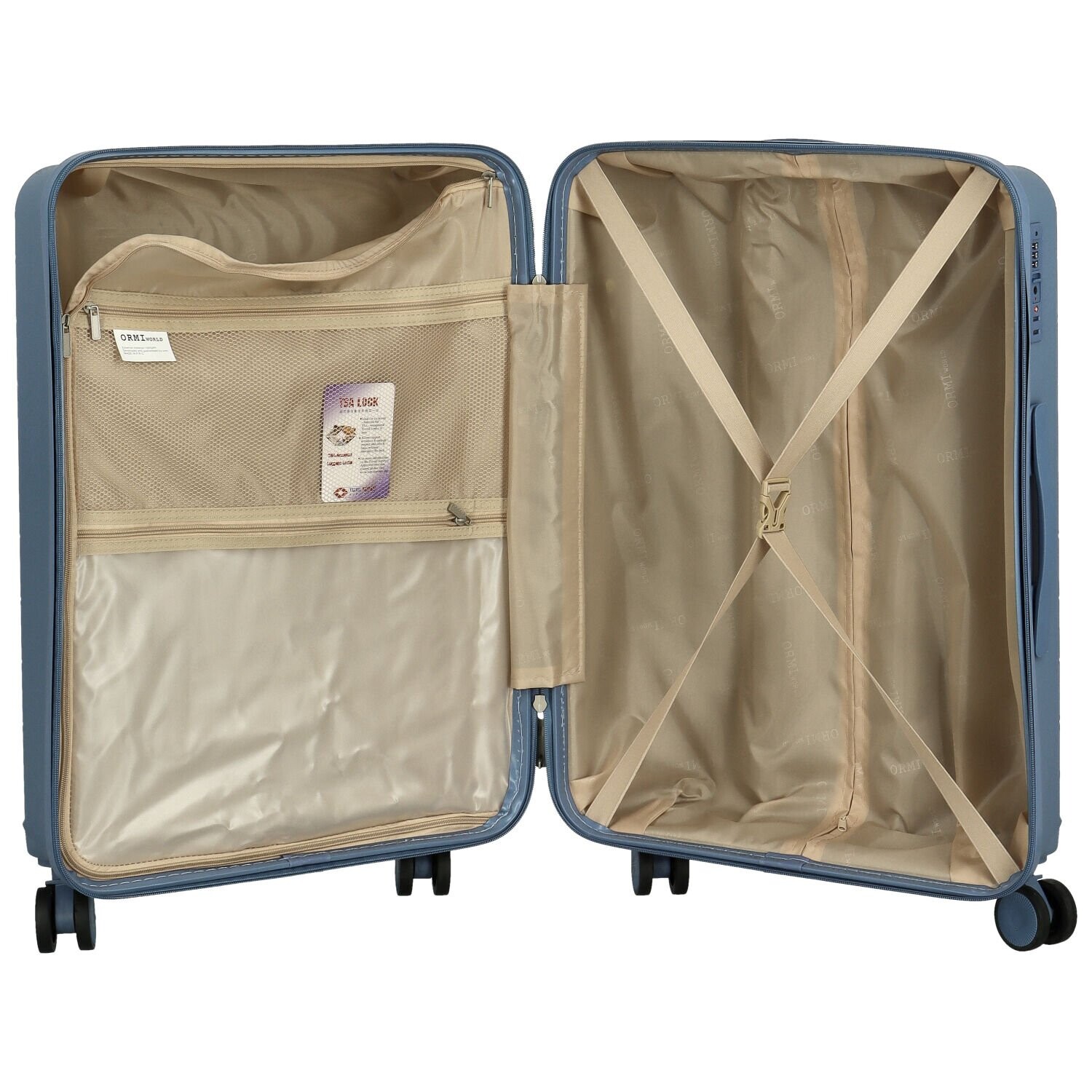 Cestovní plastový kufr Lamar velikost L, světle modrý