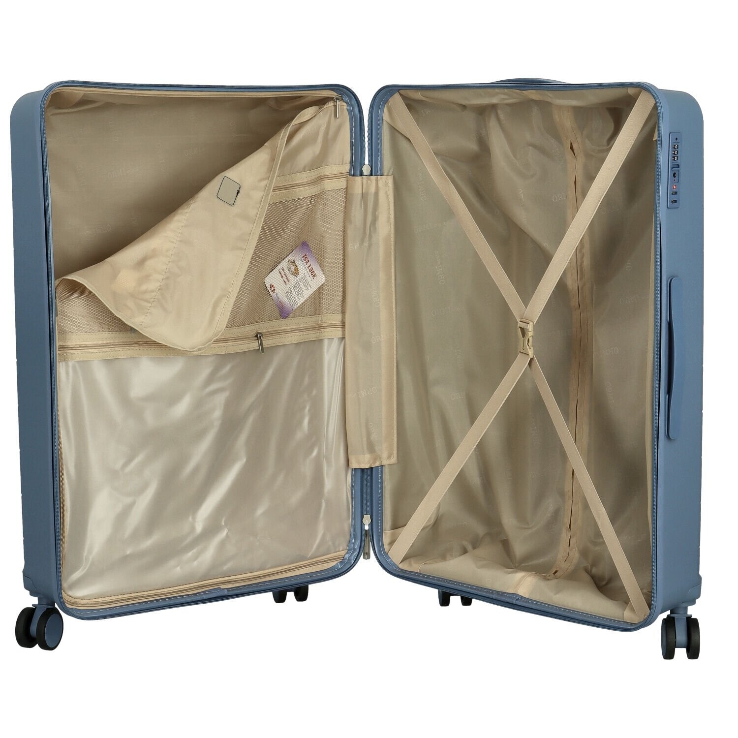 Cestovní plastový kufr Lamar velikost M, světle modrý