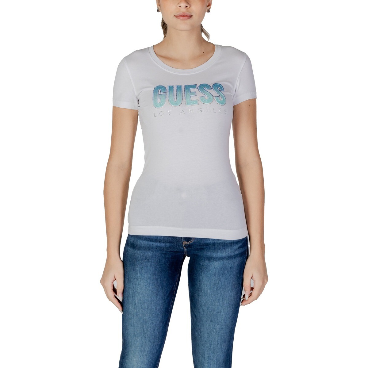 Guess  CN SS GLITTER DEGRAD W5GI14 J1314  Bílá