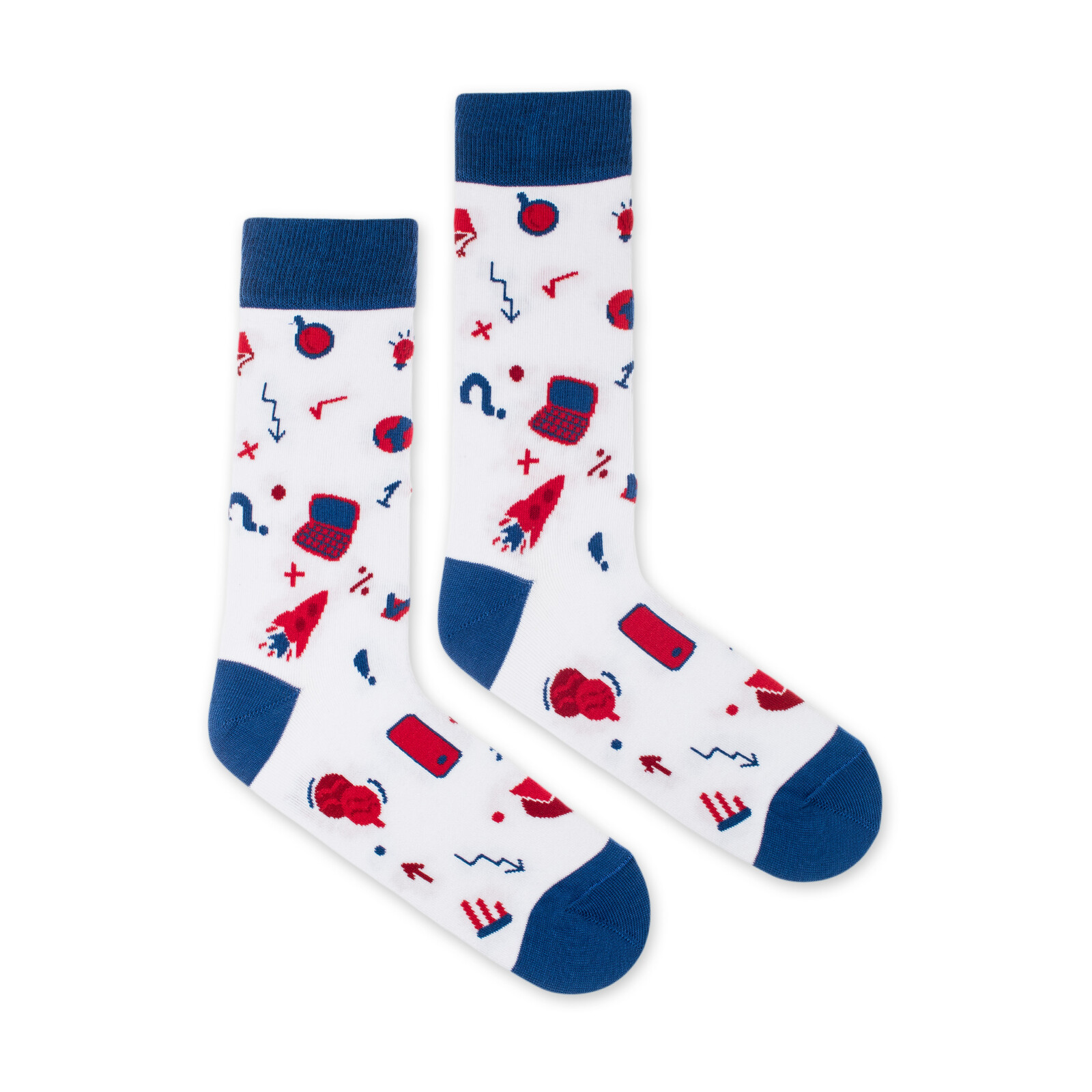 Ponožky Zaúčtuj To! bílomodré