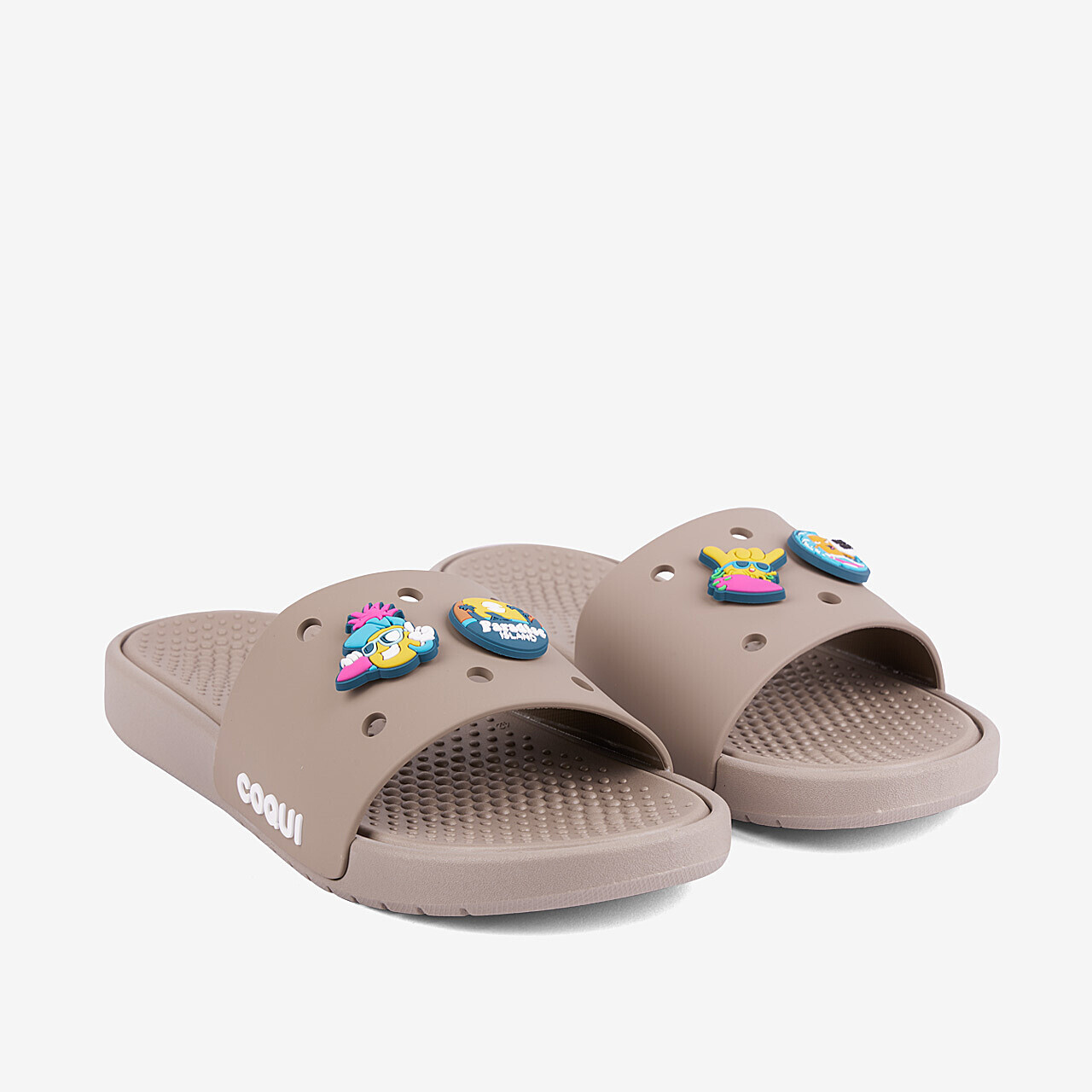 Pánské pantofle COQUI SPEEDY šedohnědé + amulety