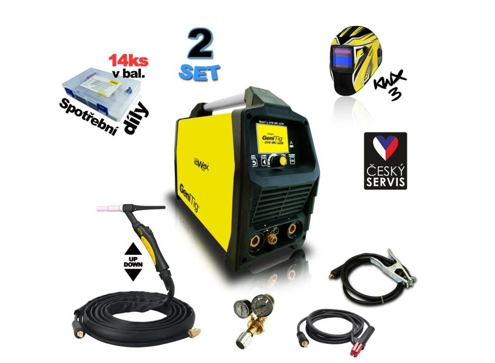 Elektrická invertorová svářečka KOWAX GeniTig® 210DC LCD SET2