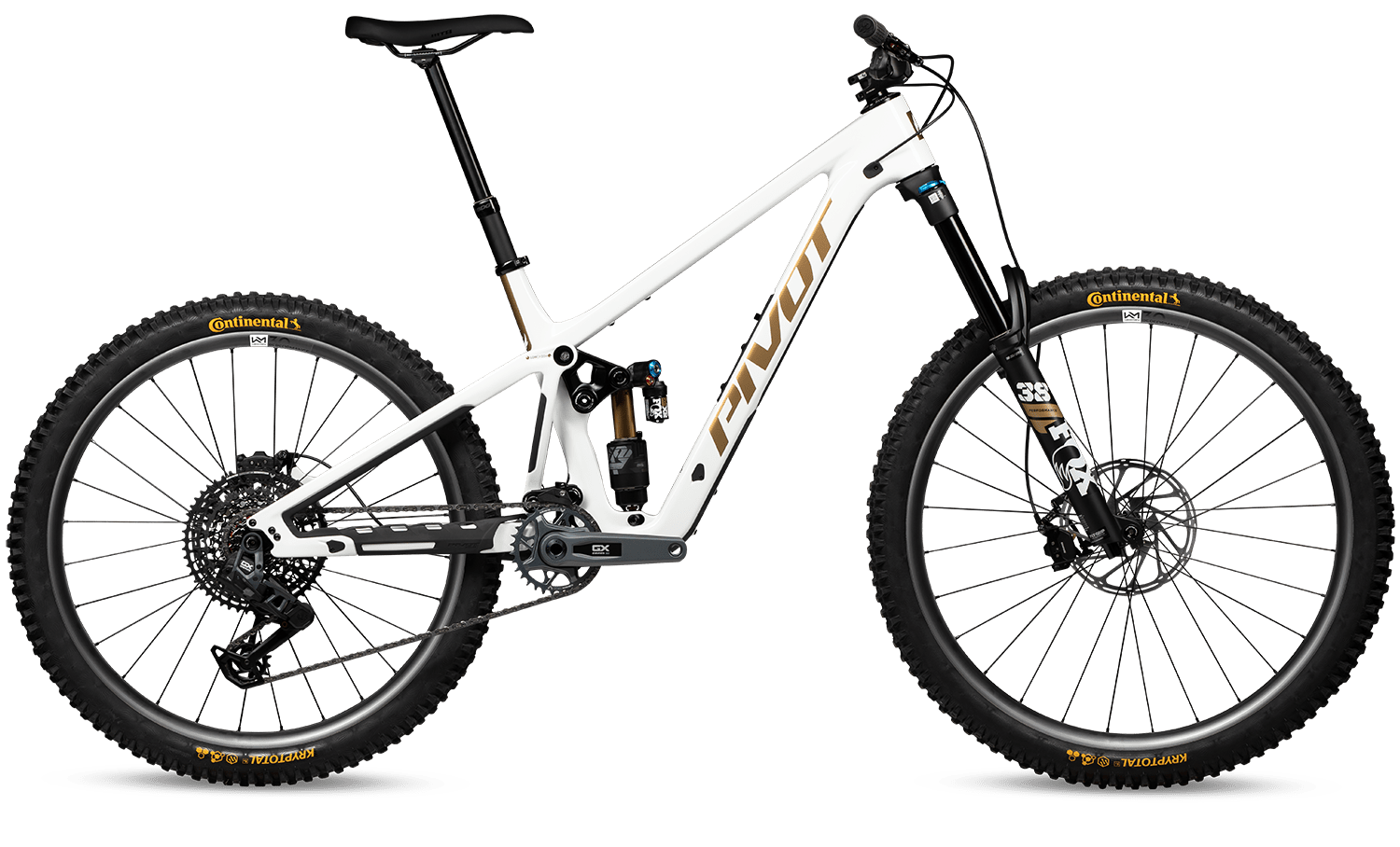 Celoodpružené kolo Pivot FireBird Ride GX Eagle Transimission Barva: White Gold, Velikost: S