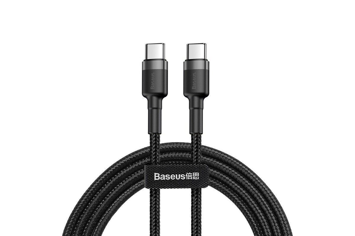 Baseus napájecí kabel USB-C na USB-C 60W - 1 metr, černo šedý