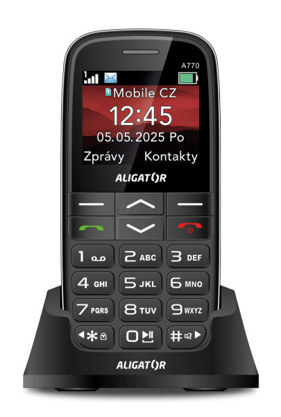 Aligator A770 Senior černá + stolní nabíječka