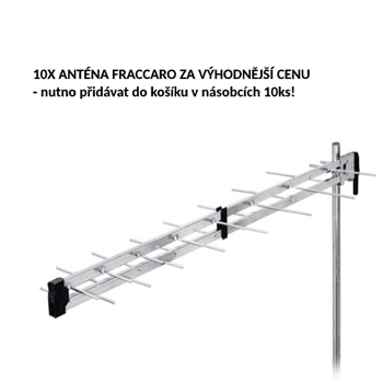 Výhodné balení 10ks DVB-T/T2 TV anténa FRACARRO LP45F LTE 700 UHF , 5G, F konektor
