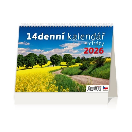 Helma 365 Stolní kalendář 2026 - 14denní kalendář s citáty - S39-26 - Helma 365   10