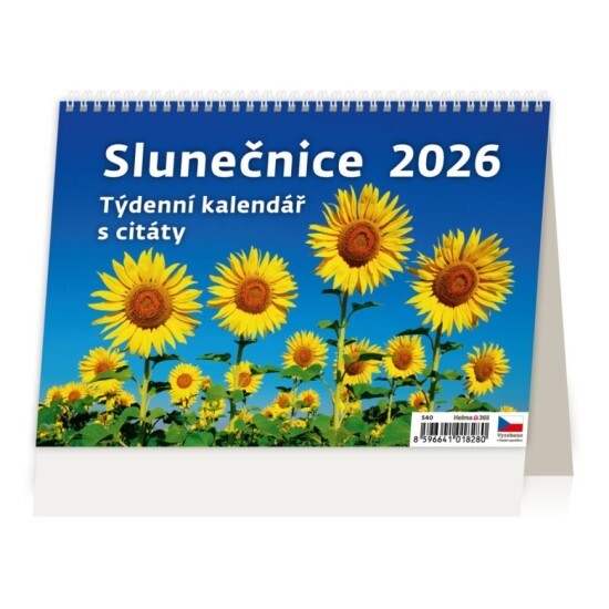Helma 365 Stolní kalendář 2026 - Slunečnice - S40-26 - Helma 365   10