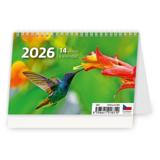 Helma 365 Stolní kalendář 2026 - MINI 14denní kalendář - S43-26 - Helma 365   10