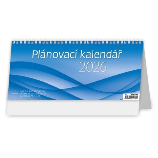 Helma 365 Stolní kalendář 2026 - Plánovací kalendář MODRÝ - S64-26 - Helma 365 Pracovní Pracovní 10