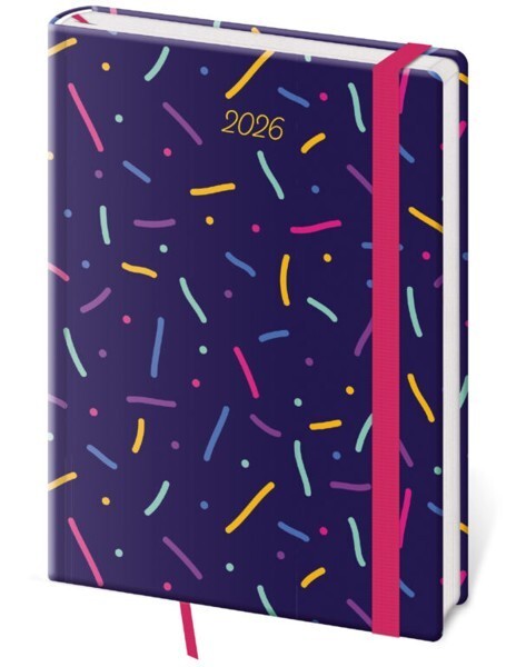 Helma 365 Týdenní diář A5 Vario s gumičkou - Sprinkles - DV423-17-26