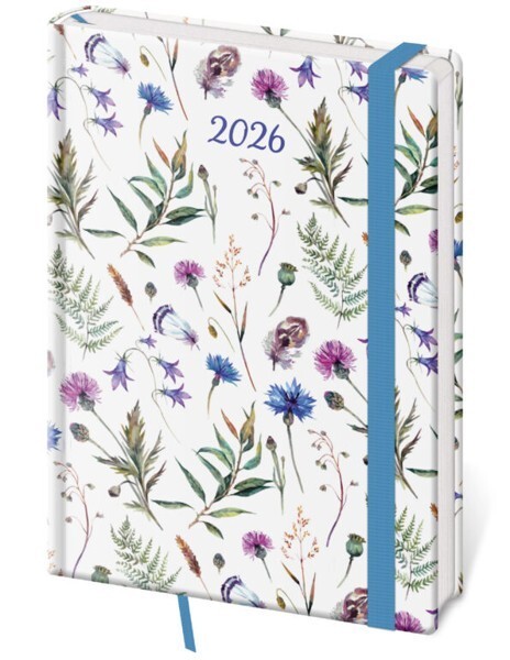 Helma 365 Týdenní diář A5 Vario s gumičkou - Wildflowers - DV423-19-26