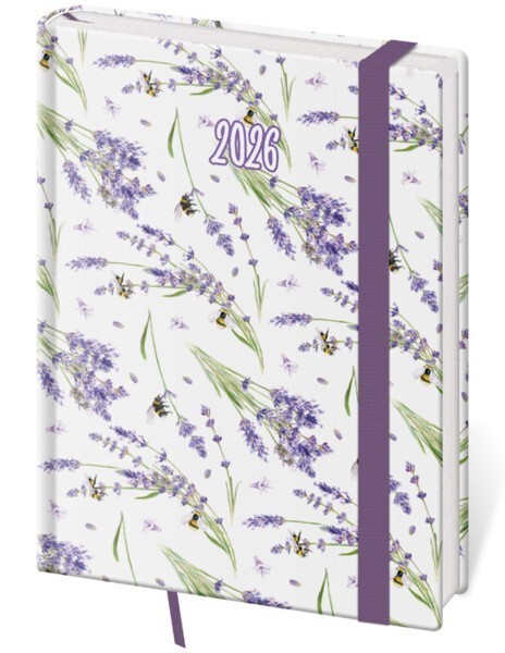 Helma 365 Denní diář B6 Vario s gumičkou - Lavender - DV432-12-26