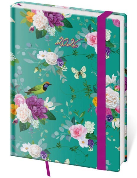 Helma 365 Denní diář B6 Vario s gumičkou - Romance - DV432-14-26