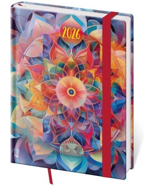 Helma 365 Týdenní diář B6 Vario s gumičkou - Kaleidoscope - DV433-16-26