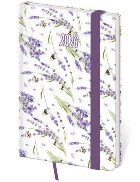 Helma 365 Týdenní diář kapesní Vario s gumičkou - Lavender - DV436-12-26