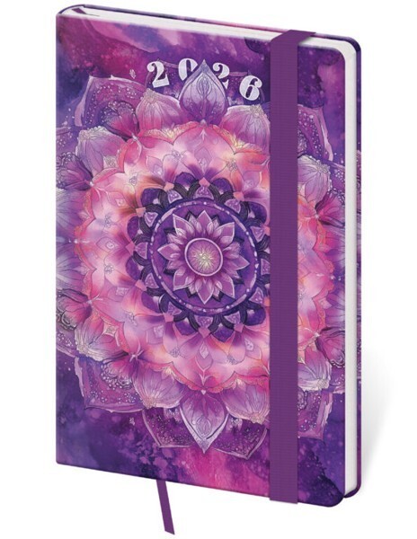 Helma 365 Týdenní diář kapesní Vario s gumičkou - Mandala - DV436-28-26