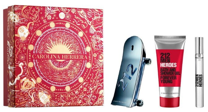 Carolina Herrera 212 Heroes - EDT 90 ml + sprchový gel 100 ml + EDT 10 ml
