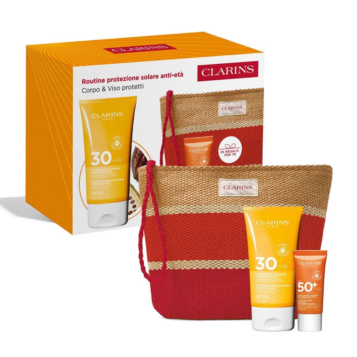 Clarins Dárková sada Anti-Aging Sun Protection Routine Kit