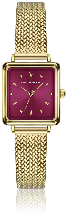 Emily Westwood Burgundy Gold Mesh EKM-5914GQ