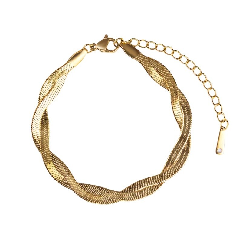 Emily Westwood Dvojitý pozlacený náramek Hádek Liana EWB250263G