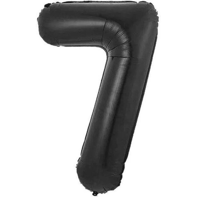 Balónek fóliový číslice 7 černá 85cm