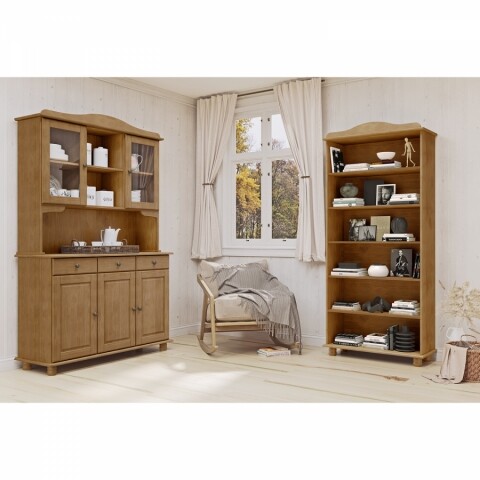 Knihovna masiv borovice RUBI dub Akce, super cena, zlevněná doprava Idea