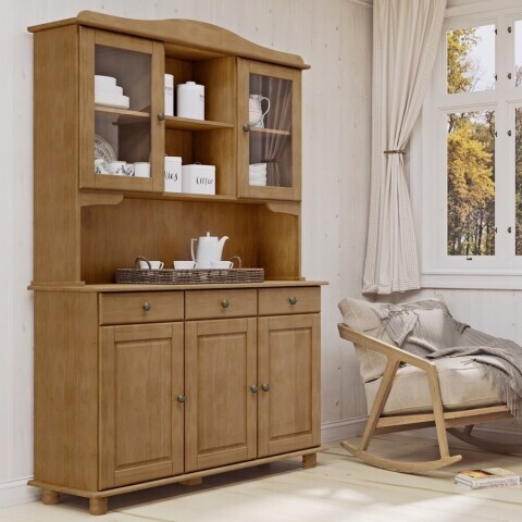 Příborník s nástavcem 3 dveře RUBI dub 8925D Idea