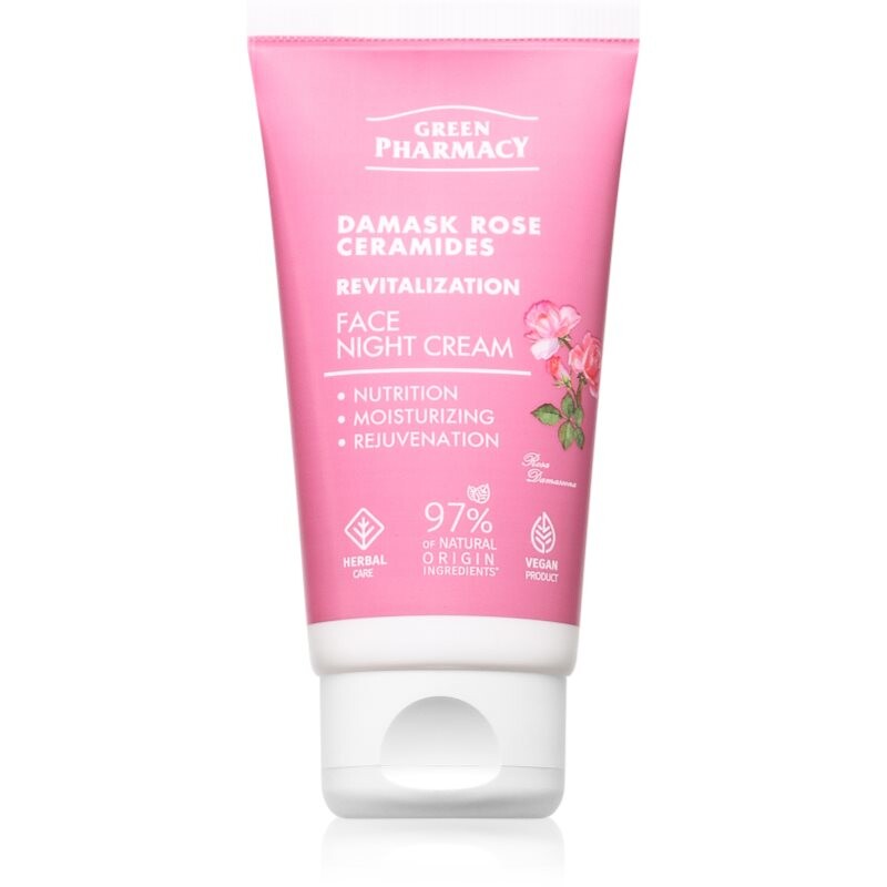Green Pharmacy Damask Rose & Ceramides Night Face Cream noční pleťový krém 50 ml