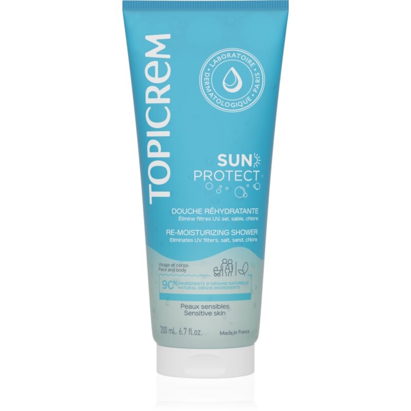 Topicrem Sun Protect Re-Moisturizing Shower hydratační sprchový gel po opalování 200 ml