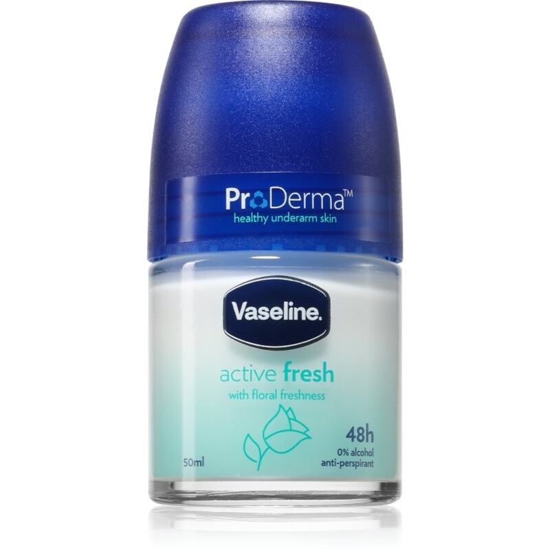 Vaseline Active Fresh Antiperspirant antiperspirant roll-on s vůní květin 50 ml