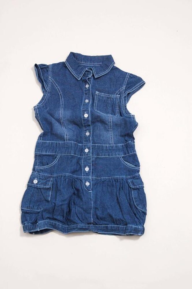 šaty dívčí riflové, Pidilidi, PD705, modrá - 122/128 | 7/8let