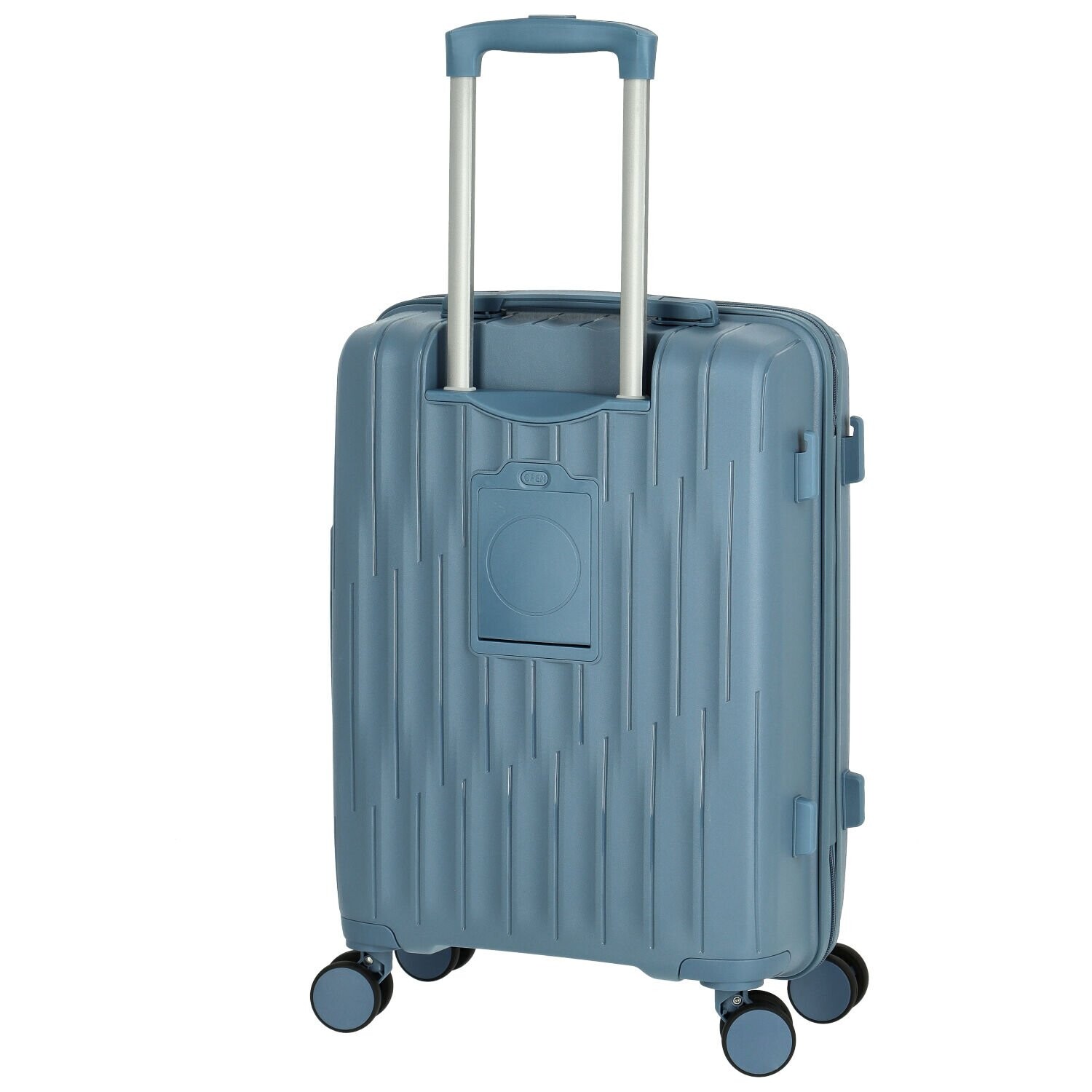 Cestovní plastový kufr Galaxy velikost S, džínově modrý