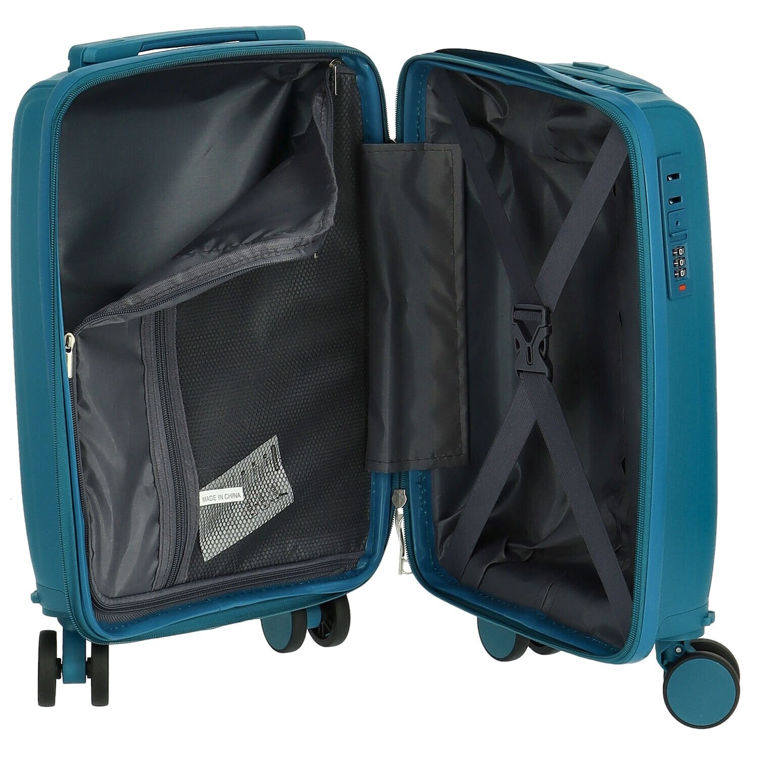 Cestovní plastový kufr Galaxy velikost XXS, modrý