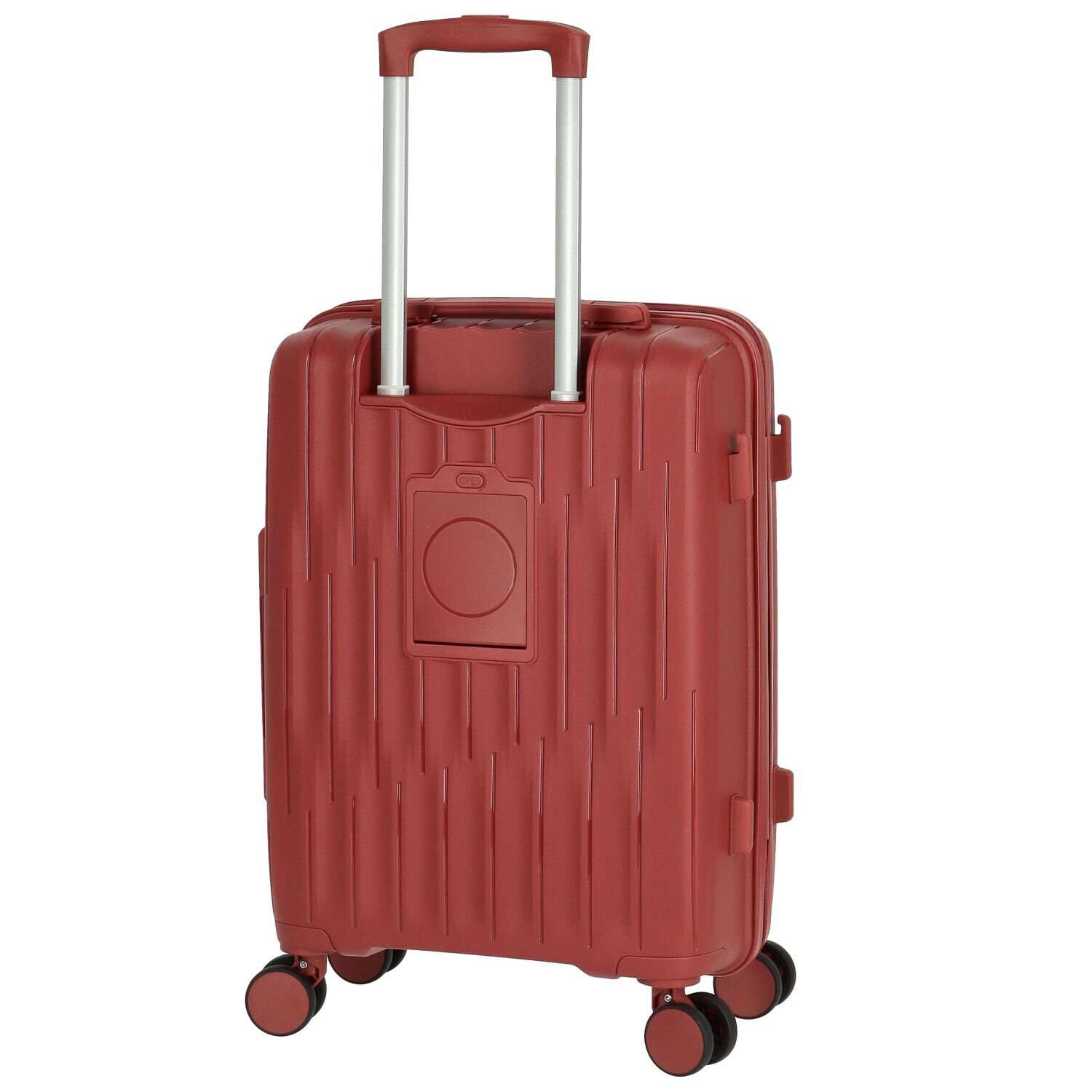 Cestovní plastový kufr Galaxy velikost M, tmavě červený