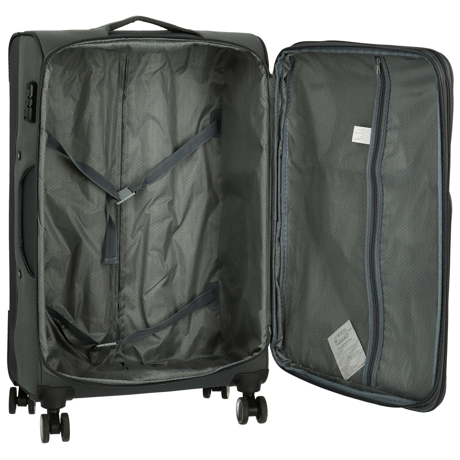 Látkový kufr Lotar velikost SADA, tmavě šedý