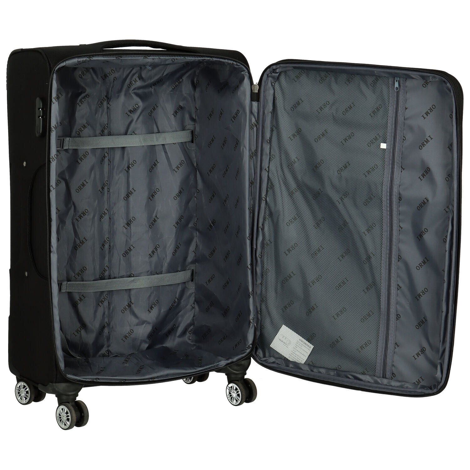 Cestovní látkový kufr Livius velikost SADA, černý