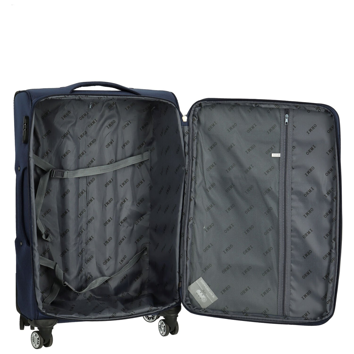 Cestovní látkový kufr Livius velikost SADA, tmavě modrý