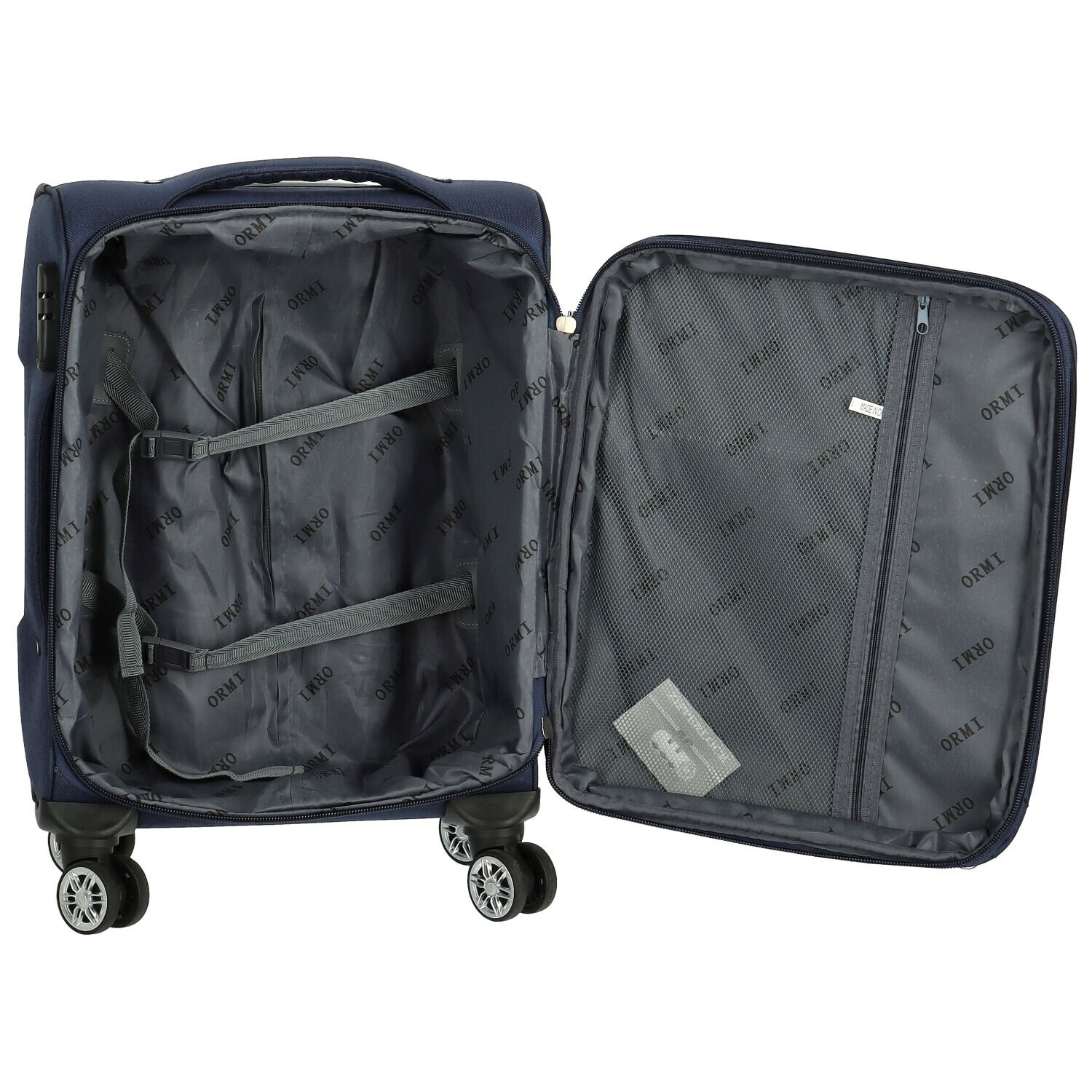 Cestovní látkový kufr Livius velikost S, tmavě modrý