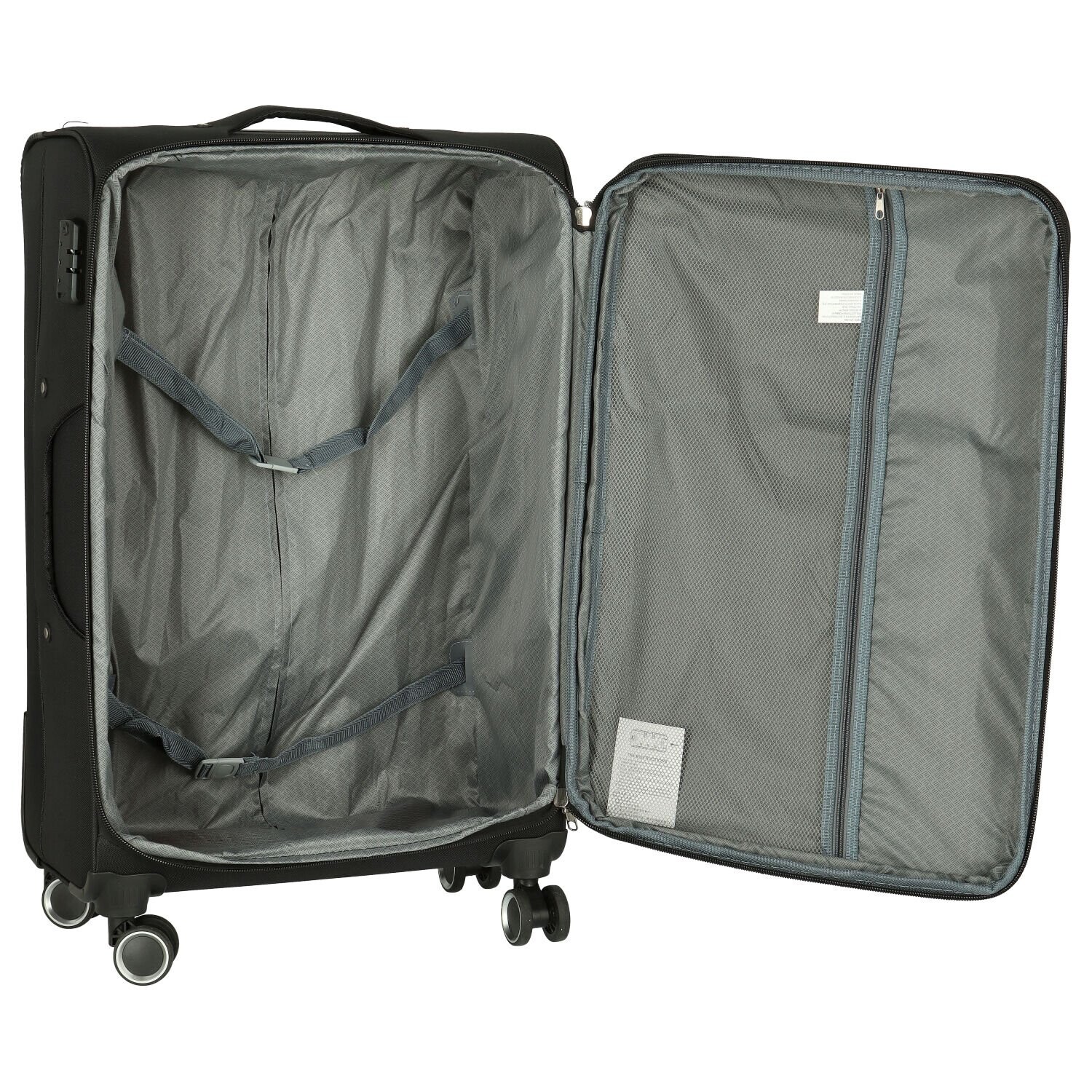 Látkový kufr Lotar velikost M, černý