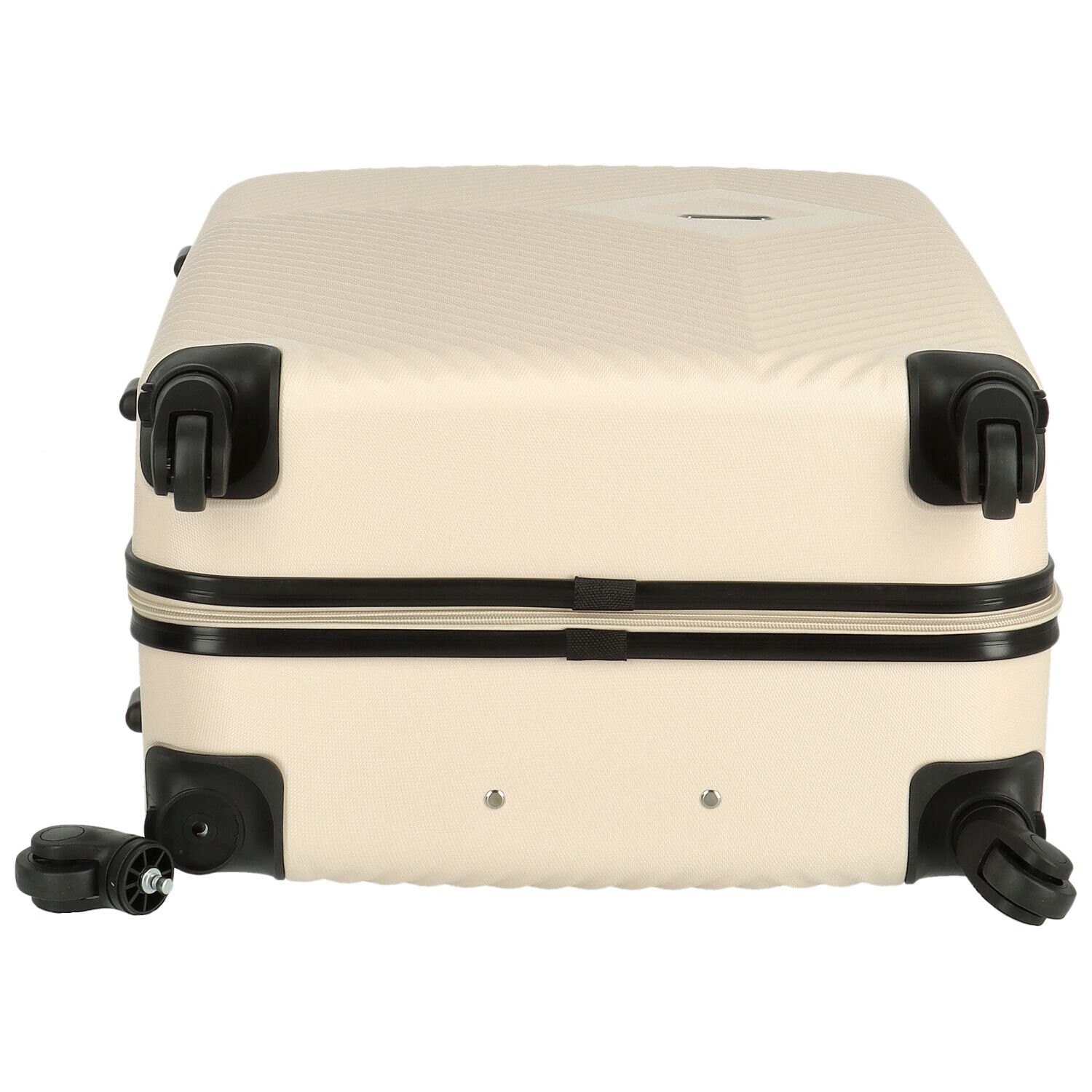 Cestovní plastový kufr Folker velikost SADA, krémový